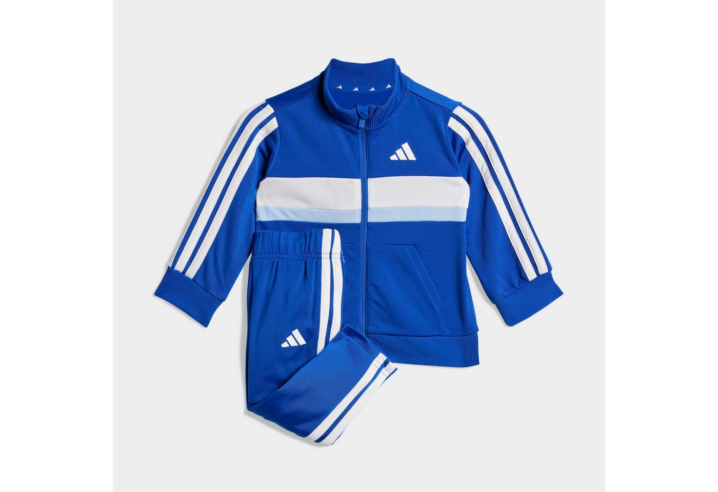 adidas Sportswear Trainingsanzug SEASONAL ESSENTIALS TIBERIO 3-STREIFEN TRICOT KIDS (2-tlg), für Babys, 2-teilig, sportlicher Stil, aus Polyester