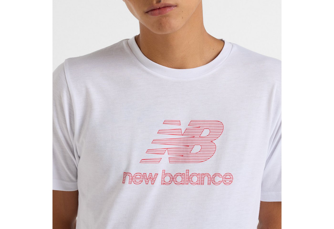 New Balance Laufshirt Heathertech Logo T-Shirt aus Polyester und Baumwolle Bild 2