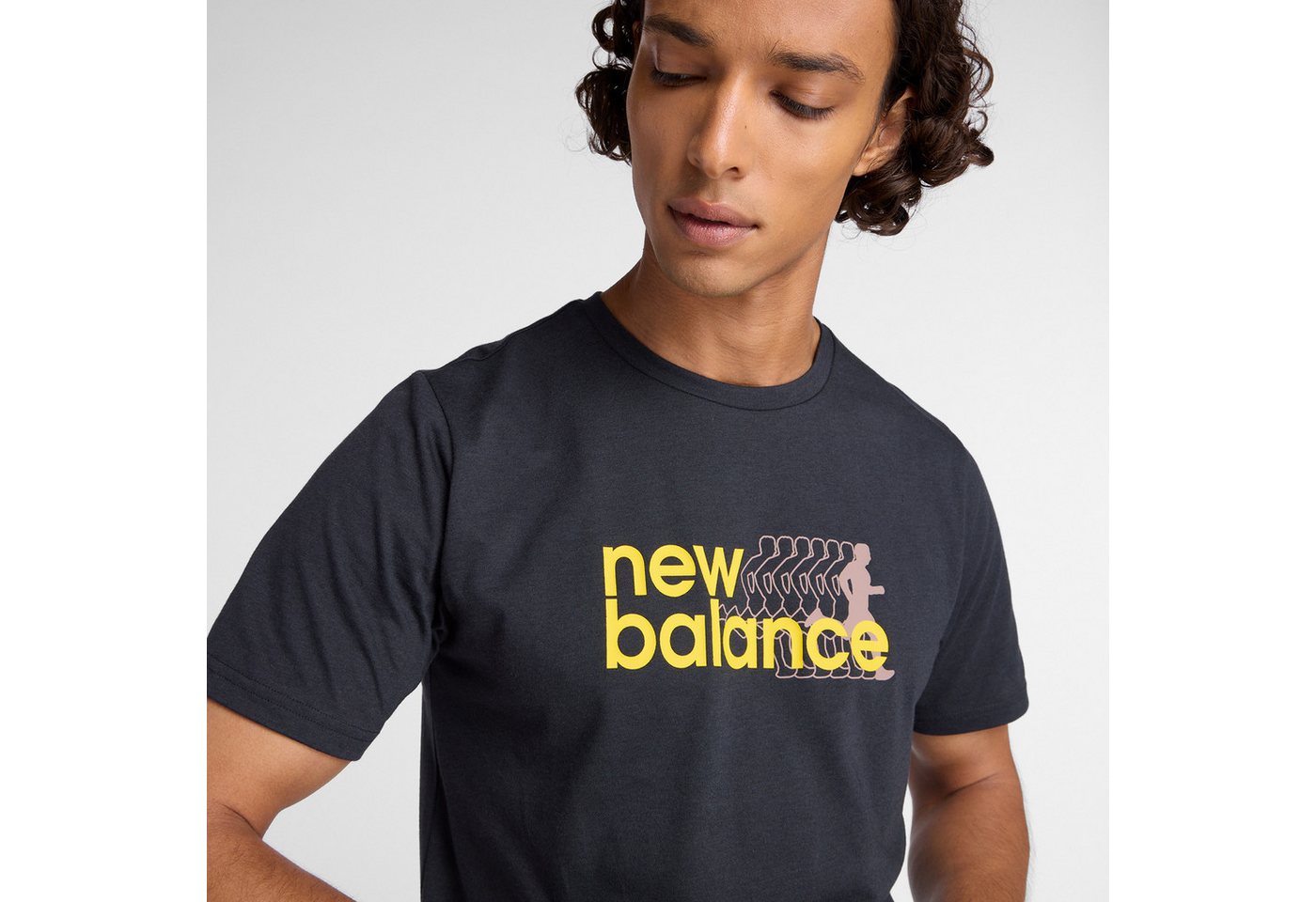 New Balance Trainingsshirt Heathertech Graphic T-Shirt 2 BLACK atmungsaktives Material, schnell trocknend, auch in großen Größen Bild 2
