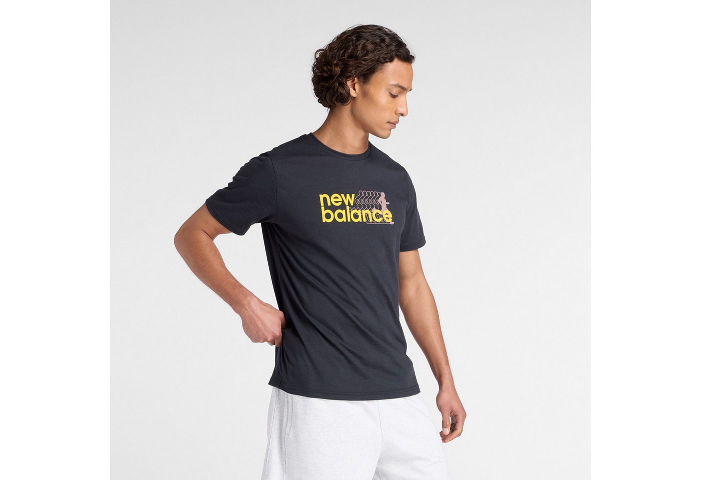 New Balance Trainingsshirt Heathertech Graphic T-Shirt 2 BLACK atmungsaktives Material, schnell trocknend, auch in großen Größen Bild 5