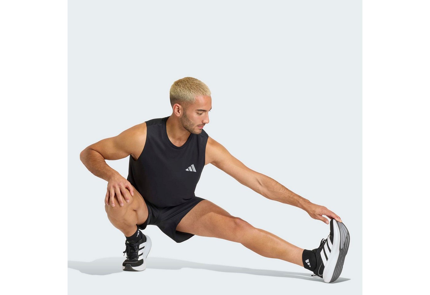 adidas Performance Lauftop RUN ESS TANK M sportlicher Stil, mit Rundhalsausschnitt, aus Polyester Bild 5