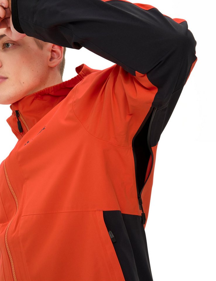 VAUDE Fahrradjacke MEN'S MOAB PRO RAIN JACKET mit Unterarm-Belüftung, winddicht, atmungsaktiv, wasserdicht