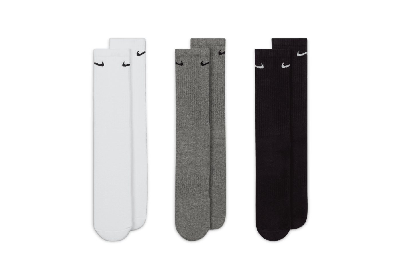 Nike Funktionssocken U NK EVERYDAY CSH CRW 3PR 132 für Training und sportliche Aktivitäten, mit dicker Frottee-Sohle Bild 5