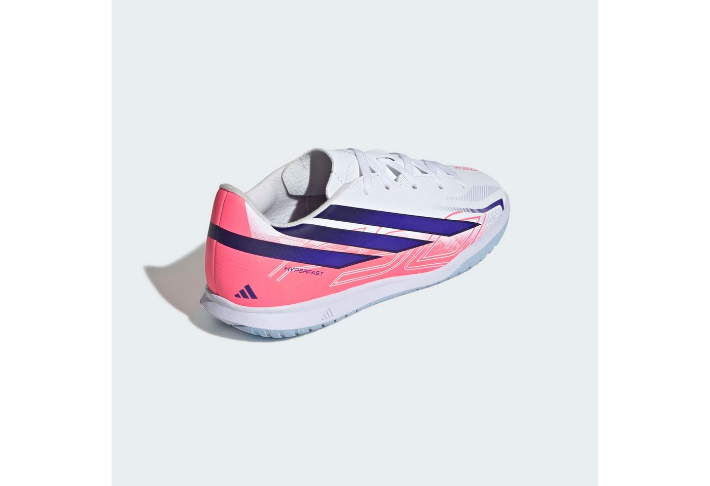 adidas Performance F50 HYPERFAST CLUB KIDS, HALLE Fußballschuh für Hallenboden, für Jugendliche & Kinder Bild 2
