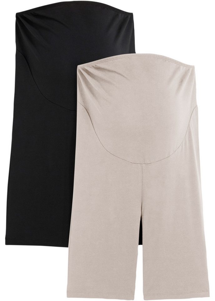 bonprix Radlerhose (Packung, 2-tlg., 2er) aus elastischem Material, mit Jerseybund, kurze Leggings