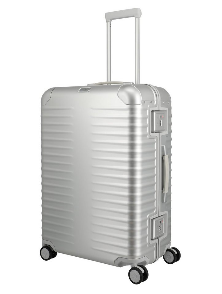 TITAN - Made in Germany Trolley ETERNITY Aluminium Koffer, 4 Rollen, TSA-Rahmenverschluss, smarte Innenaufteilung & Flüsterrollen