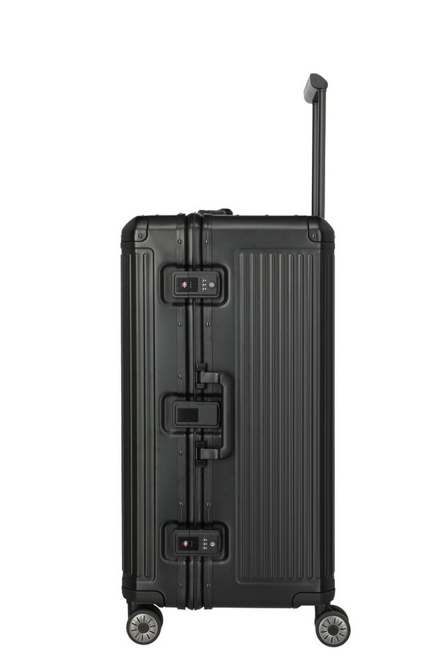 travelite Hartschalen-Trolley NEXT Trunk Reisekoffer Aluminium, 4 Rollen, Koffer, mit extra großem Stauraum und stabilem Rahmen