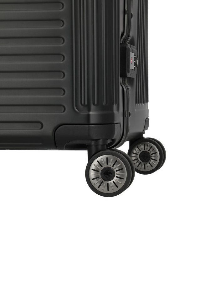 travelite Hartschalen-Trolley NEXT Trunk Reisekoffer Aluminium, 4 Rollen, Koffer, mit extra großem Stauraum und stabilem Rahmen Bild 2
