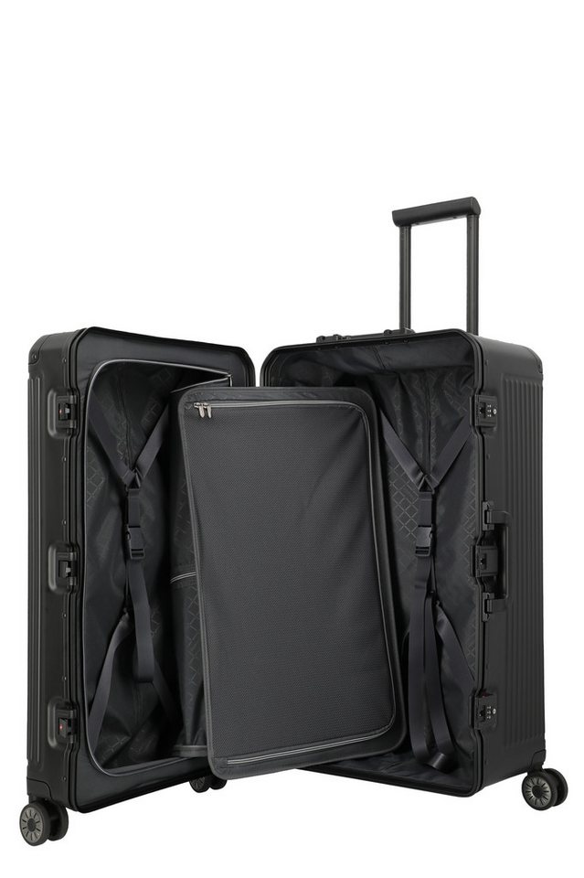 travelite Hartschalen-Trolley NEXT Trunk Reisekoffer Aluminium, 4 Rollen, Koffer, mit extra großem Stauraum und stabilem Rahmen Bild 5