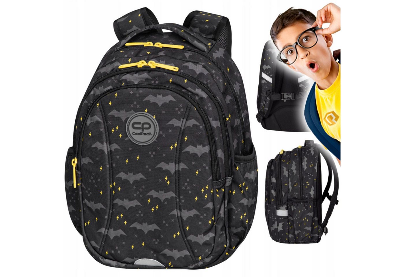 Festivalartikel Schulranzen CoolPack Dark Night Schulranzen für Jungen 1.-4. Klasse
