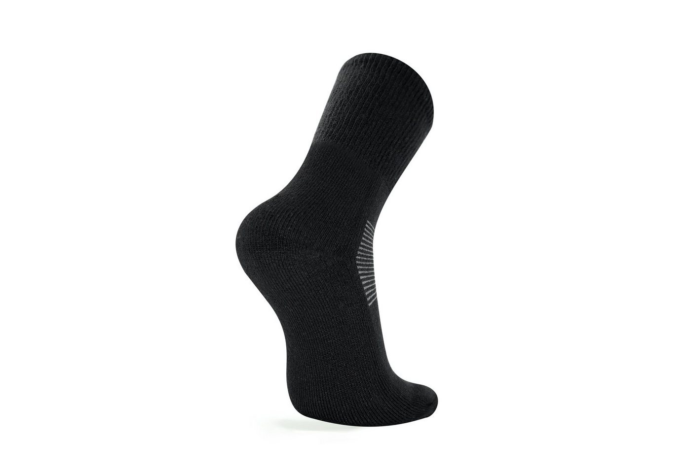 NORDSOX Wandersocken Merino Wolle für Damen und Herren (4-Paar) Klimaregulierend & gepolsterte Sohle und Ferse & weich & atmungsaktiv Bild 2