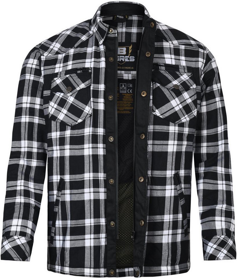 Bores Motorradjacke Lumberjack Premium Motorradhemd Wasserdicht Atmungsaktiv reißfest wasserdichte