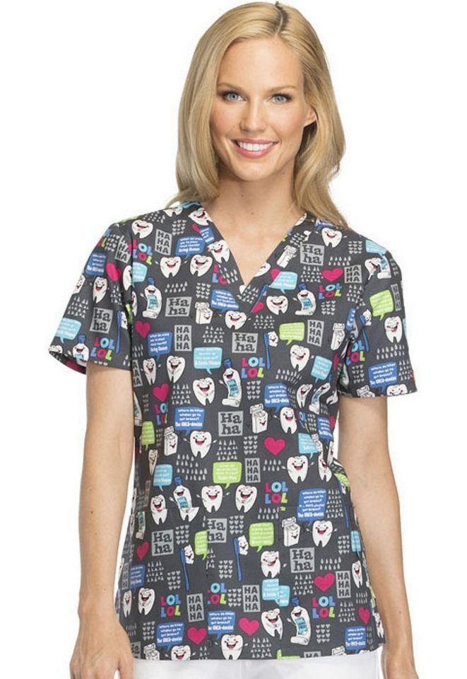 Dickies Funktionsbluse Damenkasack mit Printmotiv "Have a Laugh Bild 2