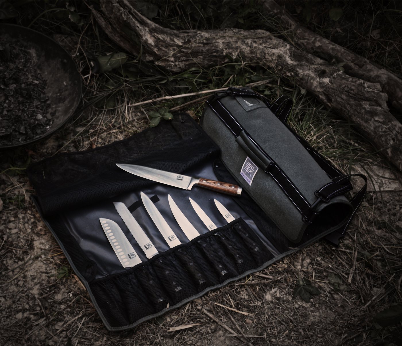 ZAYIKO Messertasche Zayiko Messertasche I grau I für bis zu 12 Messer und eine Schere Bild 3