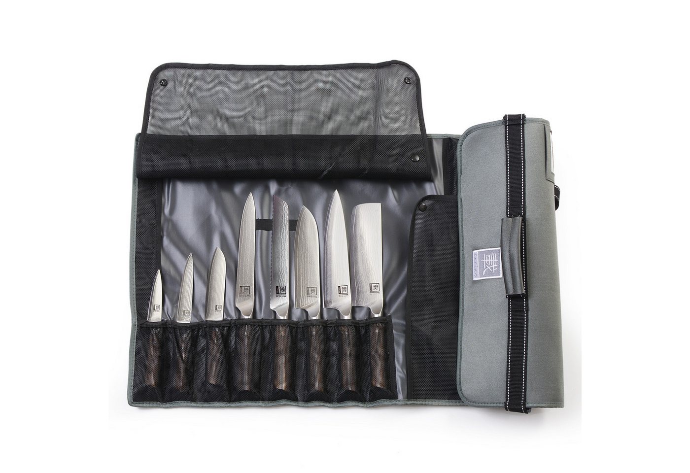 ZAYIKO Messertasche Zayiko Messertasche I grau I für bis zu 12 Messer und eine Schere Bild 5