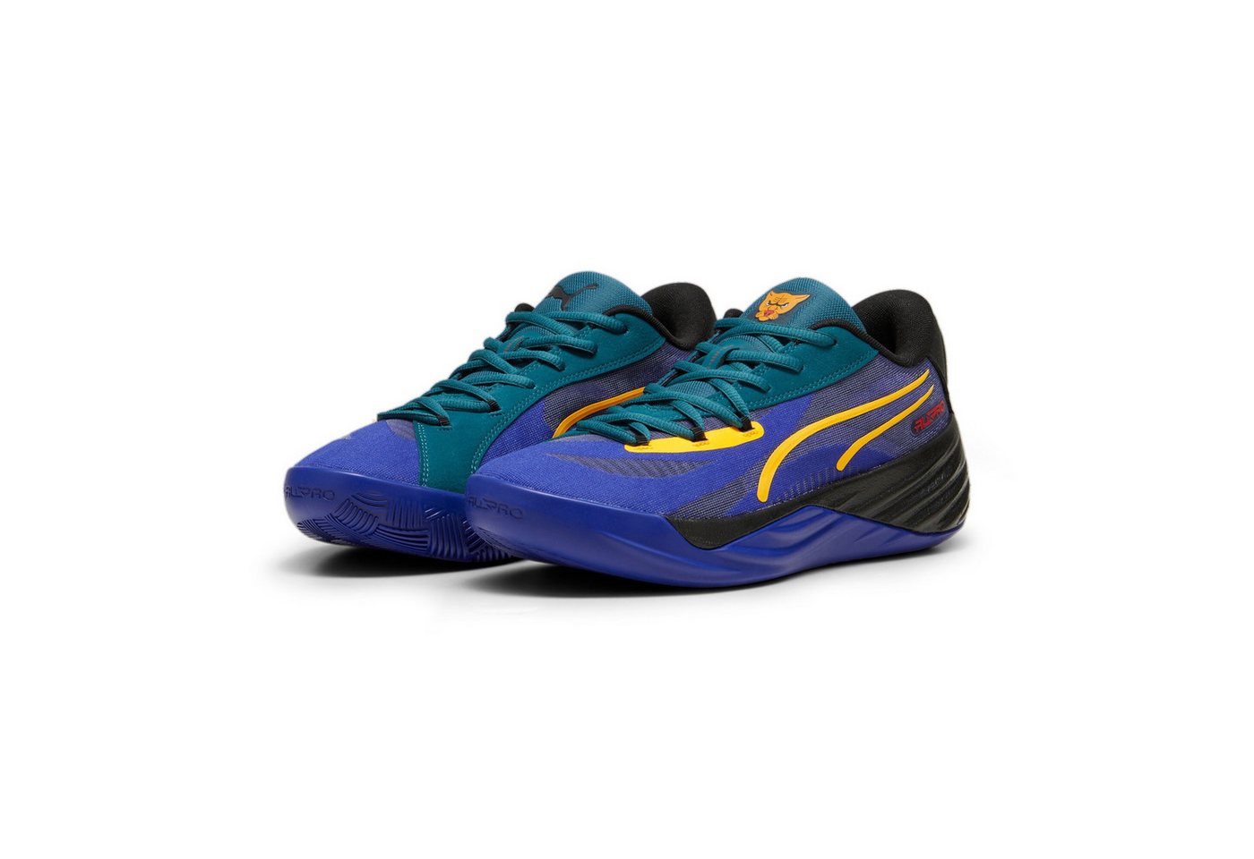PUMA Hallen-Indoorschuhe All-Pro Nitro Crowd Craze blau/bunt Herren Badmintonschuh Bild 2