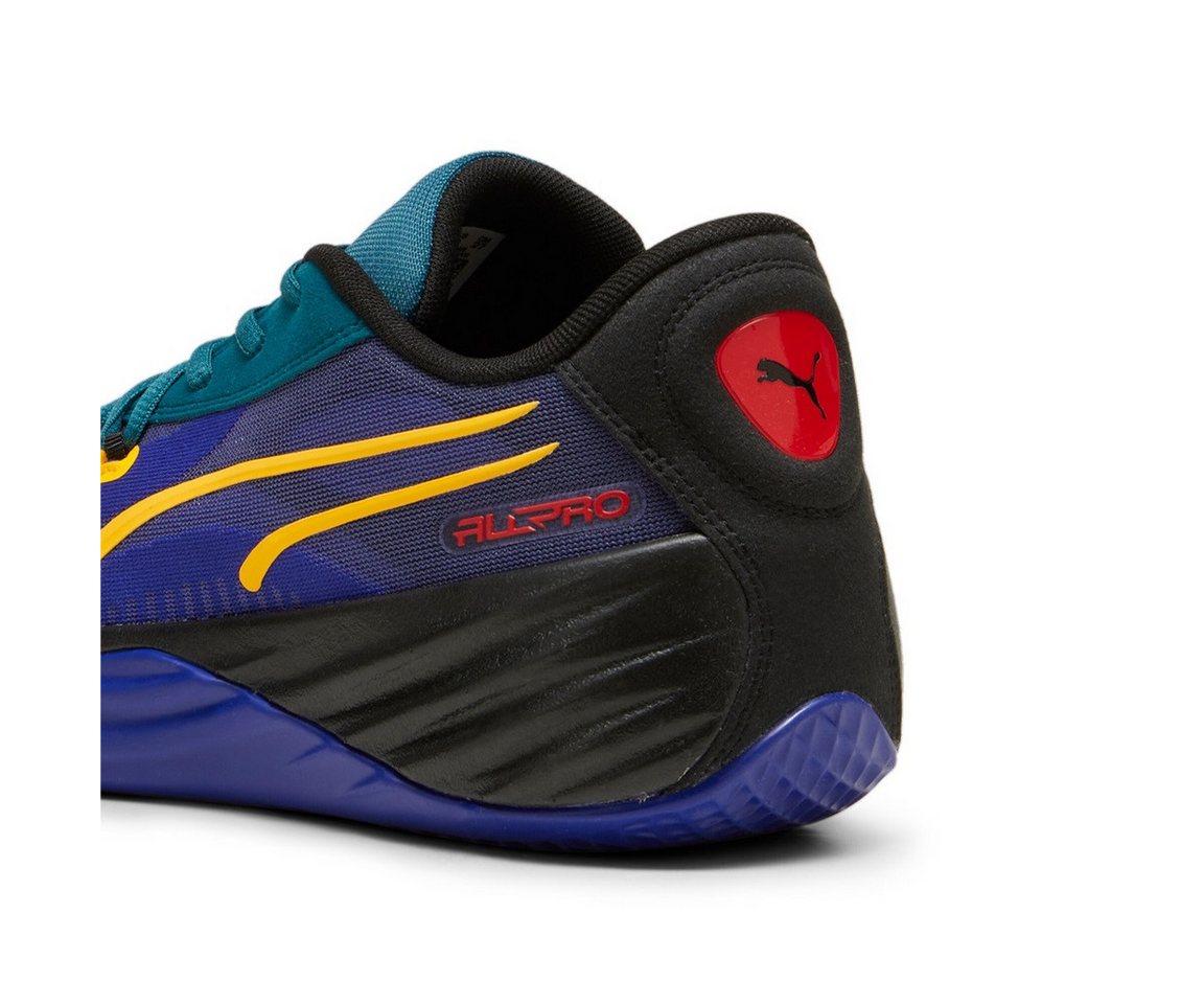 PUMA Hallen-Indoorschuhe All-Pro Nitro Crowd Craze blau/bunt Herren Badmintonschuh Bild 4