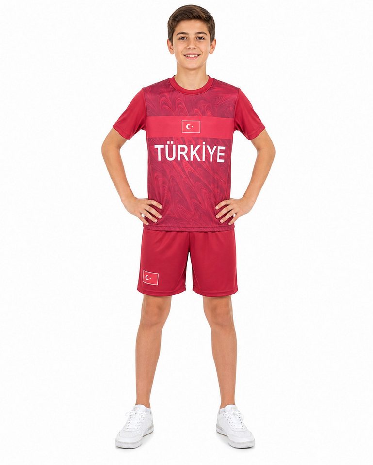 Fashion Boy Fußballtrikot Fußball Fan Set Türkei Trikot + Shorts, JStur (Set) Bild 2