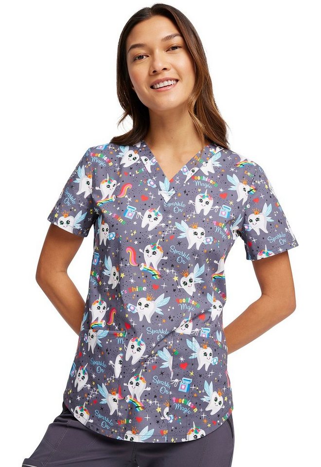 Cherokee Funktionsbluse Bunt bedruckter Damen Kasack "Toothicorn Magic" Kasack mit Motiv