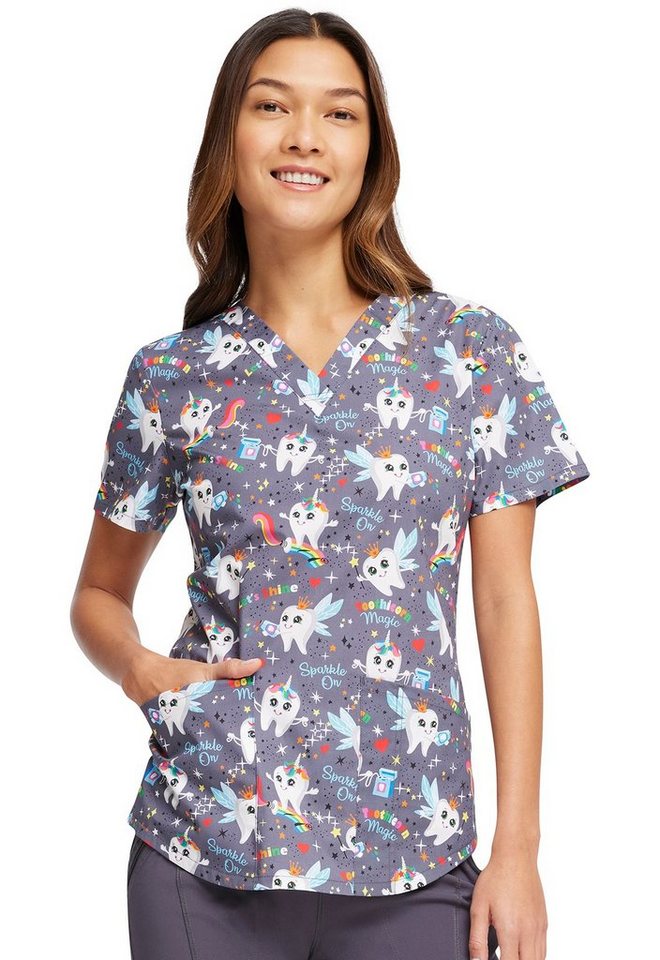 Cherokee Funktionsbluse Bunt bedruckter Damen Kasack "Toothicorn Magic" Kasack mit Motiv Bild 2