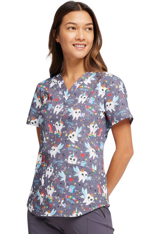Cherokee Funktionsbluse Bunt bedruckter Damen Kasack "Toothicorn Magic" Kasack mit Motiv Bild 3