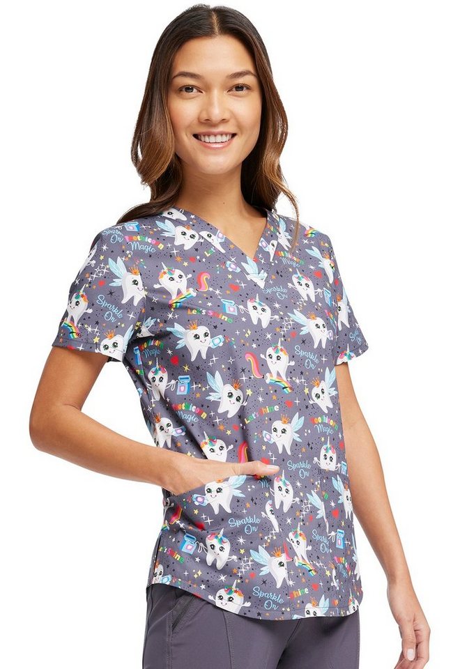 Cherokee Funktionsbluse Bunt bedruckter Damen Kasack "Toothicorn Magic" Kasack mit Motiv Bild 4