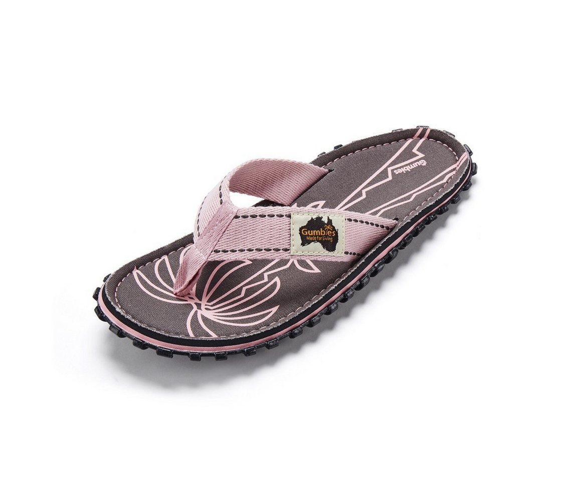 Gumbies Zehensandalen Original Flip Flops Palm Leaf Pink rosa/braun Damen Badeschuh Bild 4