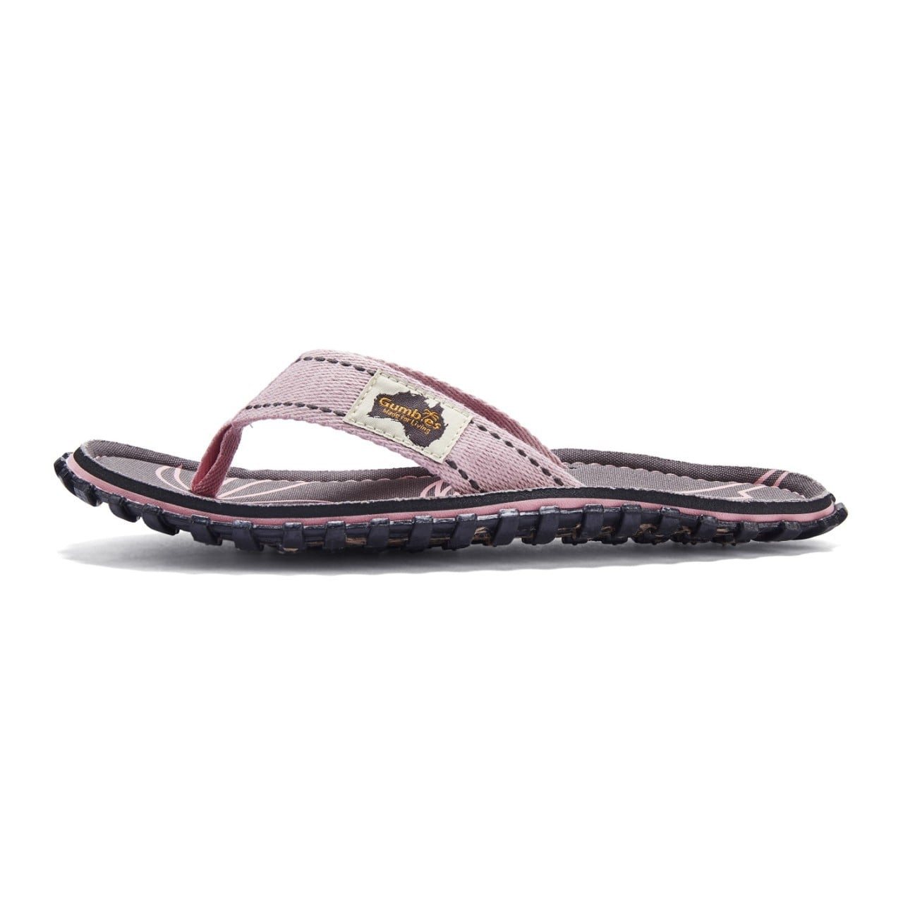 Gumbies Zehensandalen Original Flip Flops Palm Leaf Pink rosa/braun Damen Badeschuh Bild 5