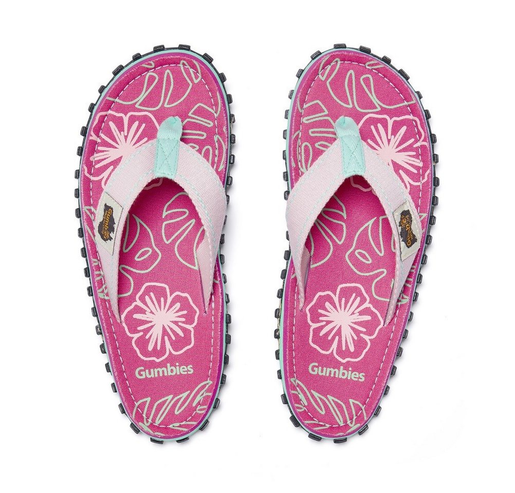 Gumbies Zehensandalen Original Flip Flops Blush Hibiscus pink/rosa Damen Badeschuh Bild 3