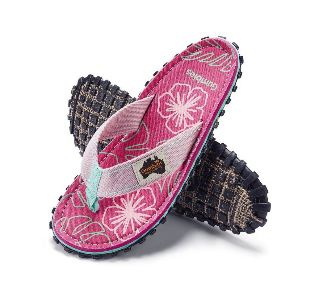 Gumbies Zehensandalen Original Flip Flops Blush Hibiscus pink/rosa Damen Badeschuh Bild 5