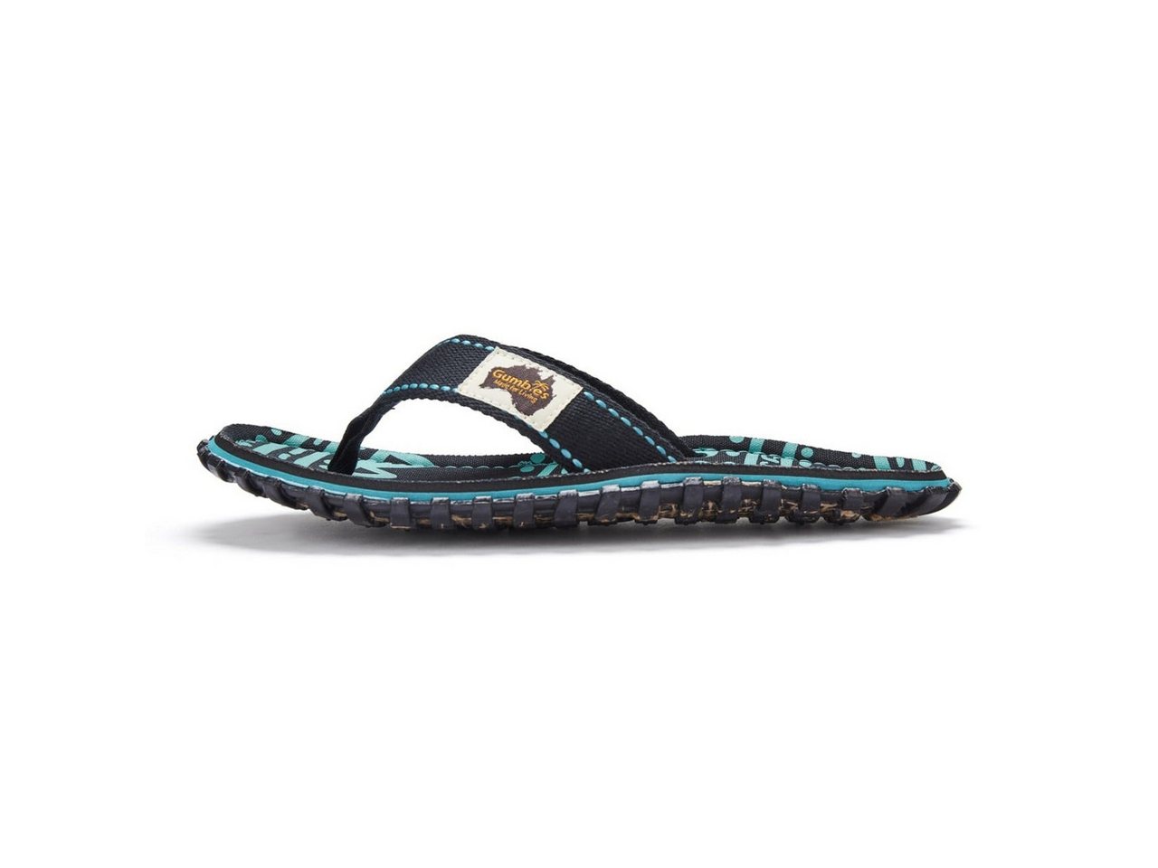 Gumbies Zehensandalen Original Flip Flops Dotty blau/anthrazitgrau Badeschuh Bild 4