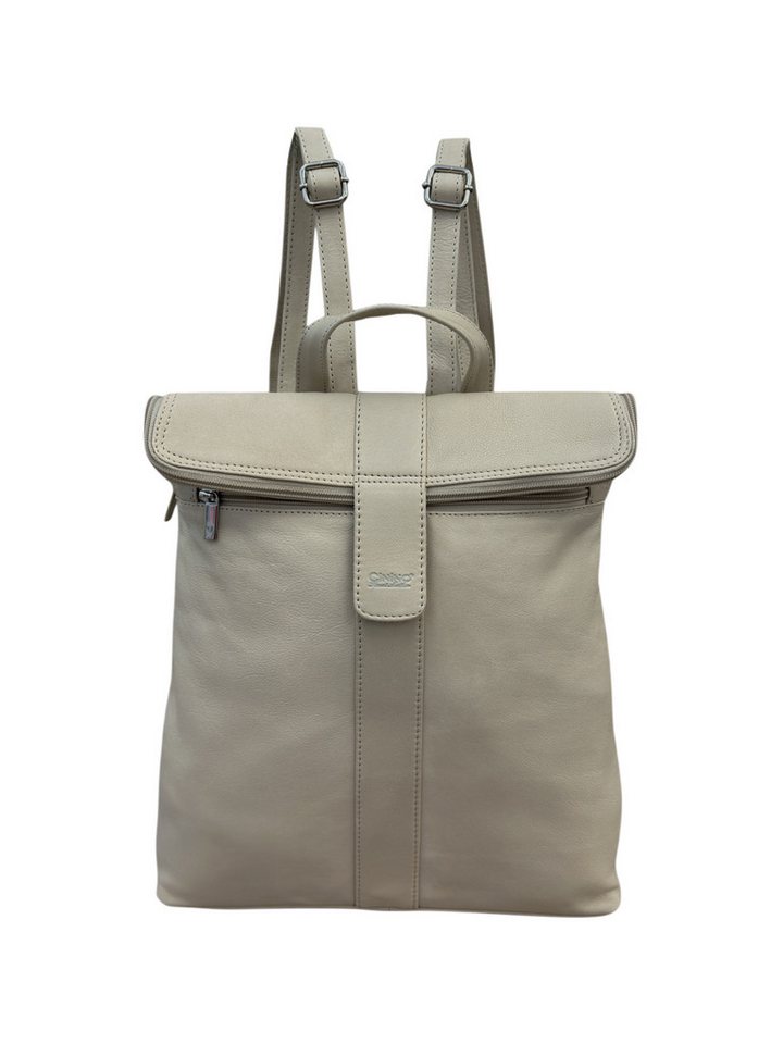 Cinino Cityrucksack C6108, Damen Lederrucksack - City-Bag aus 100% Echt Leder Bild 4