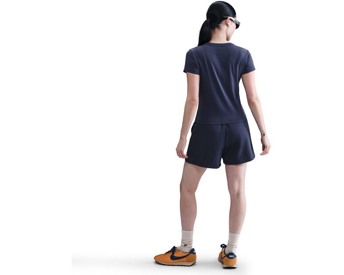 Nike Shorts W NSW NK CHLL FT MR 4IN SHORT MIDNIGHT NAVY/WHITE