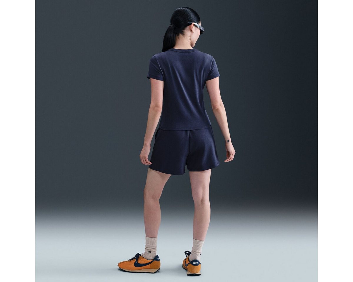 Nike Shorts W NSW NK CHLL FT MR 4IN SHORT MIDNIGHT NAVY/WHITE Bild 3