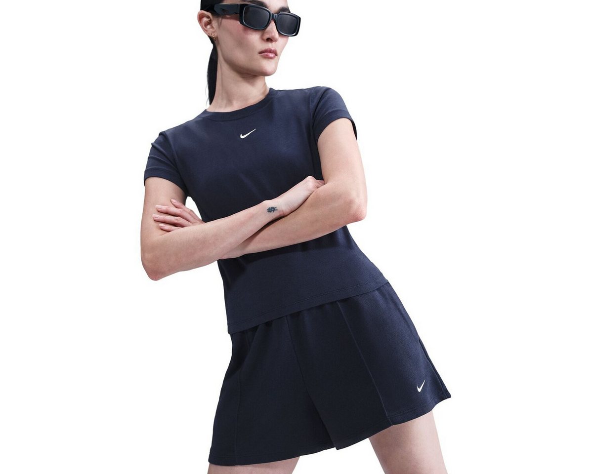 Nike Shorts W NSW NK CHLL FT MR 4IN SHORT MIDNIGHT NAVY/WHITE Bild 5