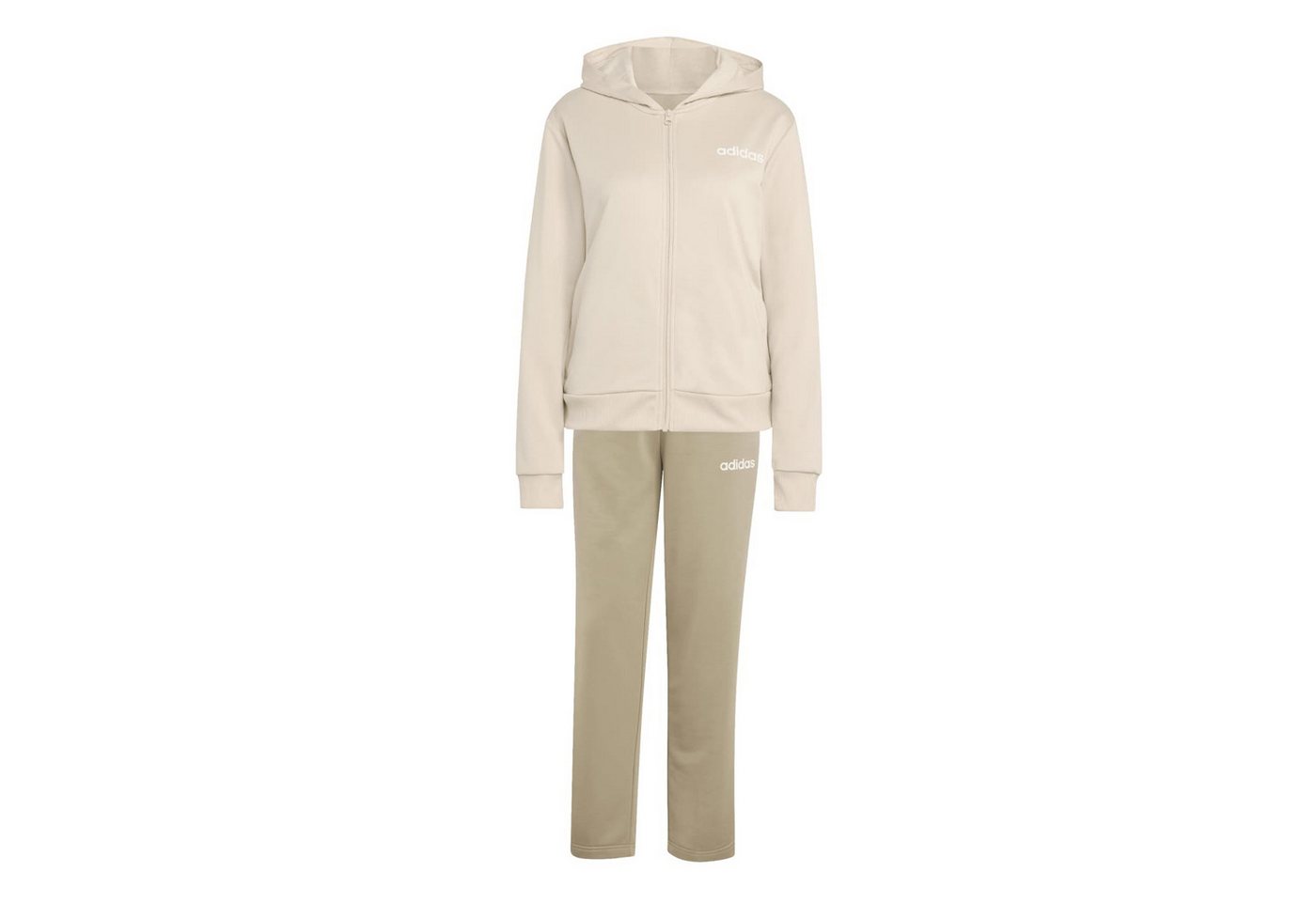 adidas Performance Trainingsanzug Essentials Linear beige/khakigrün Damen
