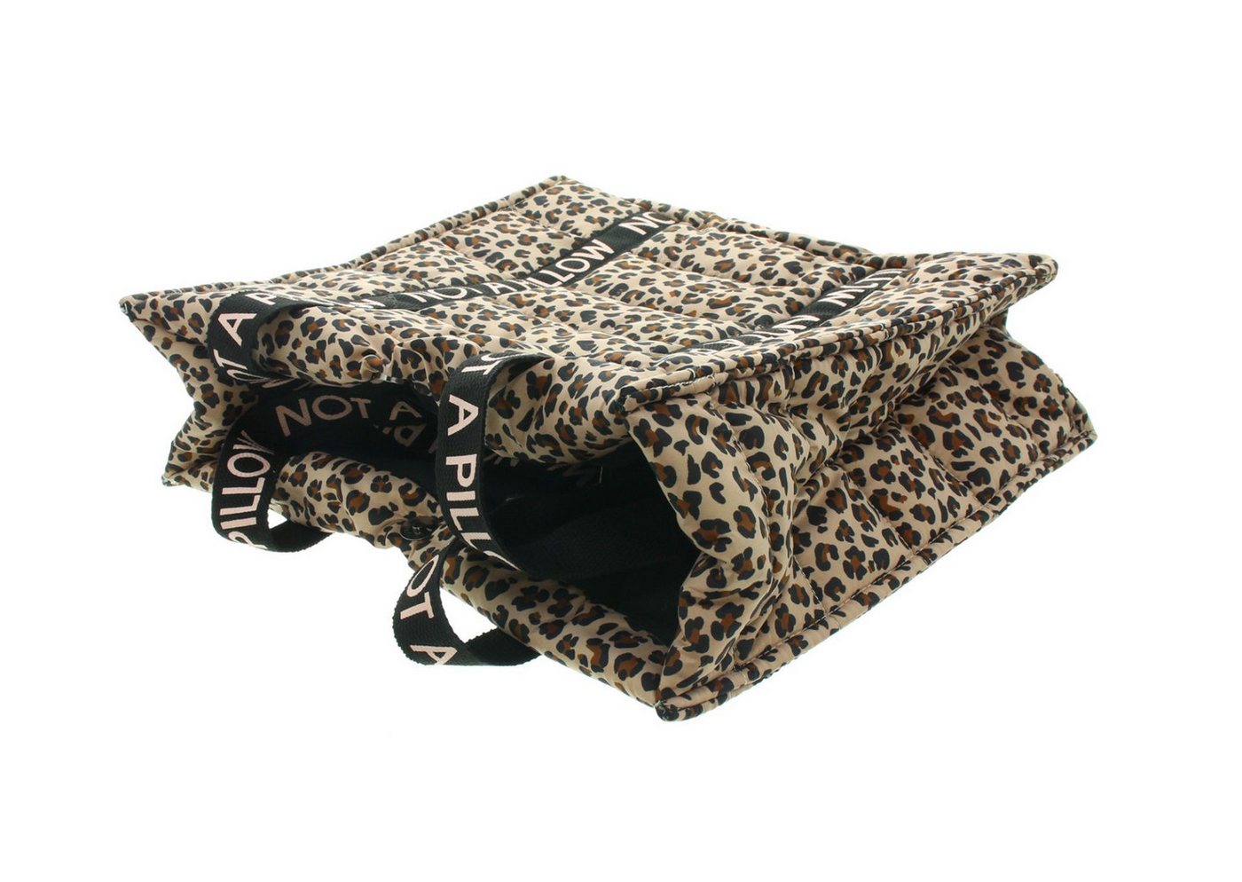Dekoleidenschaft Einkaufsshopper "Leo" wattierte Tasche, Shopper, Einkaufstasche Leopardenmuster, Schultertasche, Tragetasche, Leopard Handtasche, Strandtasche
