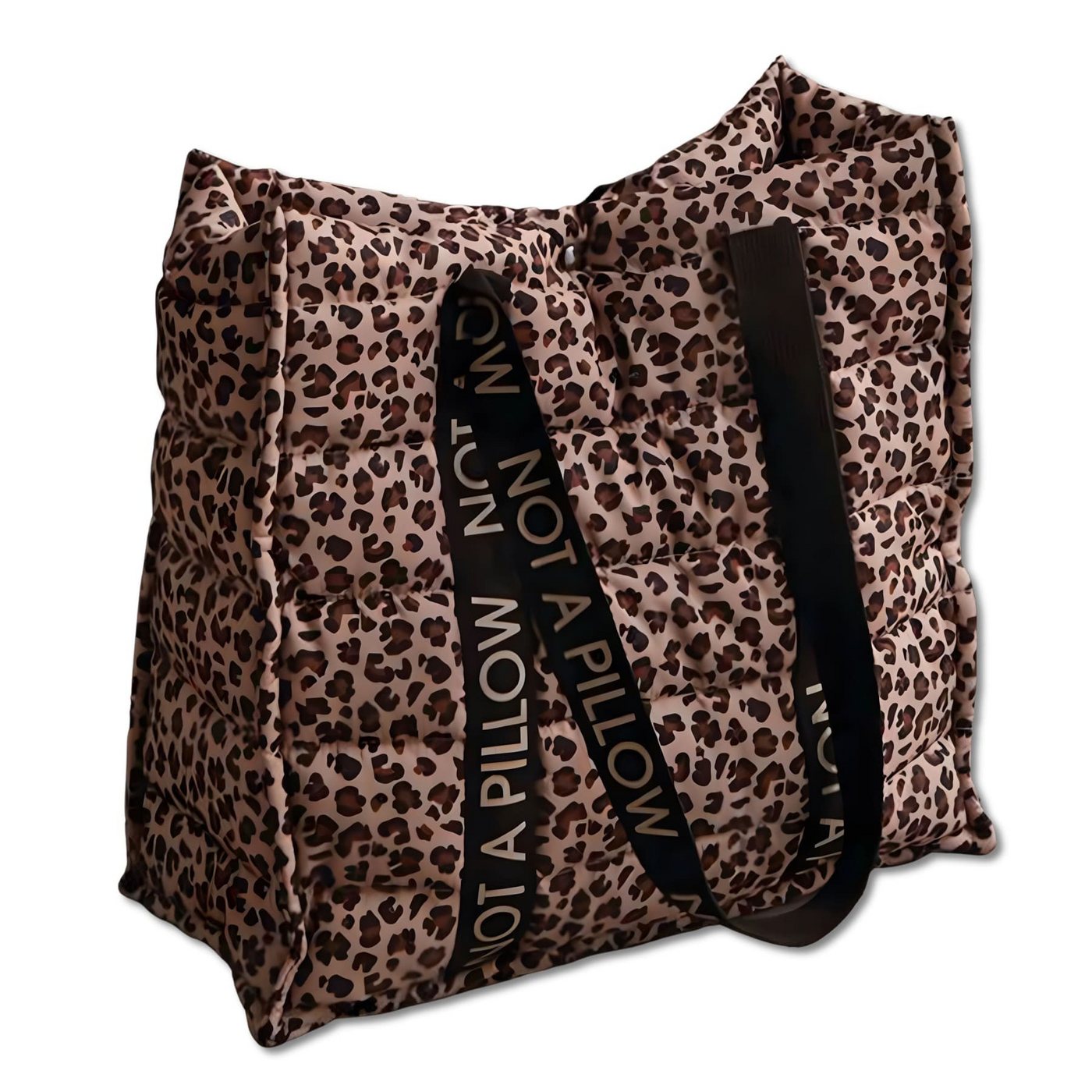 Dekoleidenschaft Einkaufsshopper "Leo" wattierte Tasche, Shopper, Einkaufstasche Leopardenmuster, Schultertasche, Tragetasche, Leopard Handtasche, Strandtasche Bild 3
