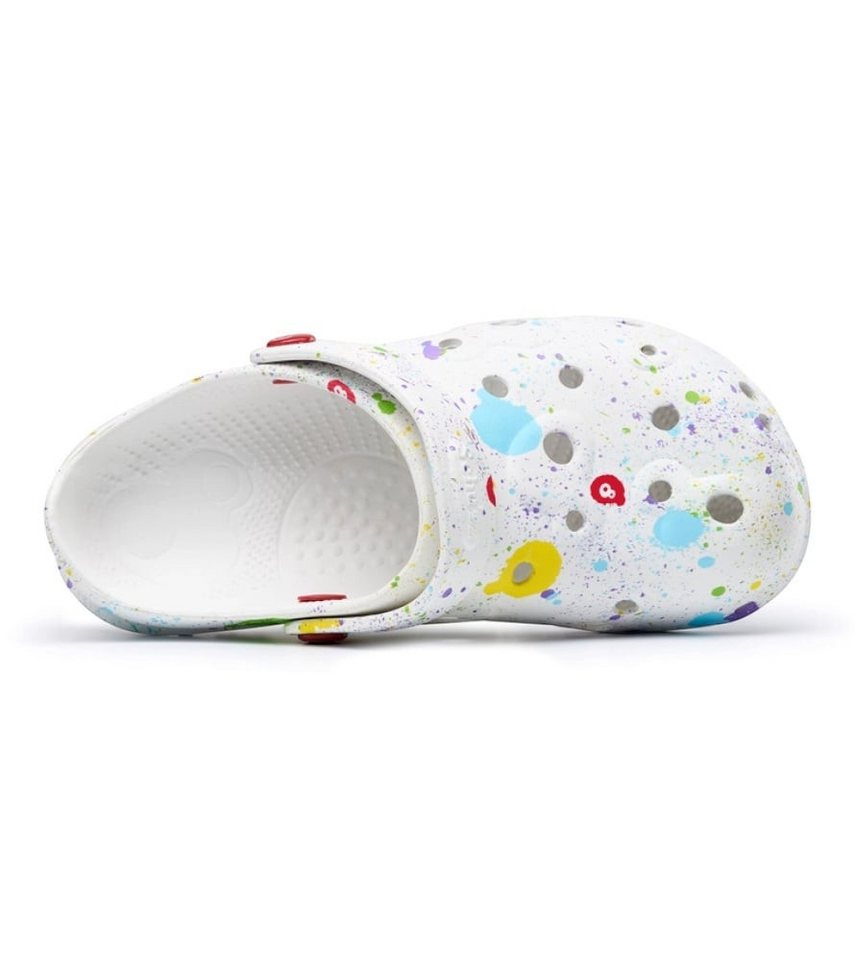 Schuzz Sandale Globule Clog Splash weiss/bunt Damen Badeschuh