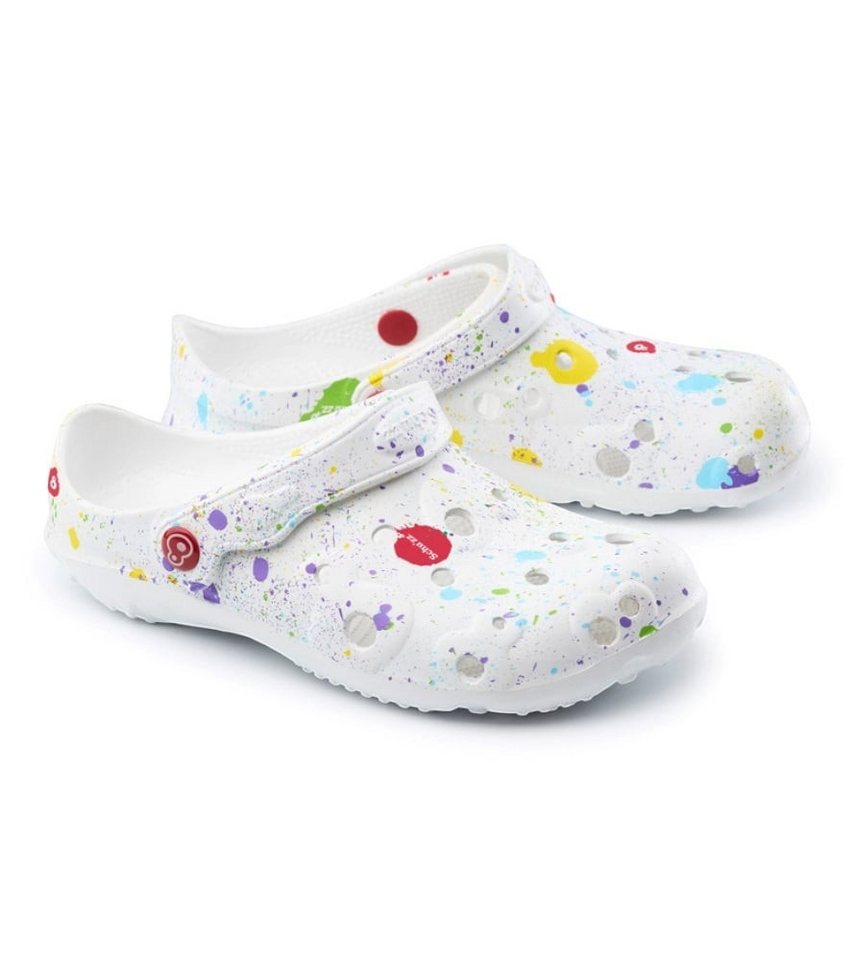 Schuzz Sandale Globule Clog Splash weiss/bunt Damen Badeschuh Bild 5