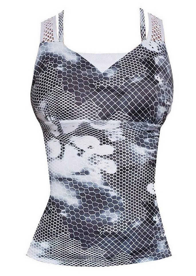 Bas Bleu Sporttop Ärmelloses Top mit Allover-Muster und Trägern Bild 5