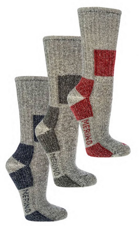FussFreunde Wandersocken 2 Paar Trekkingsocken, Outdoorsocken mit 85% Wolle vom Merinoschaf (2 Paar) Vollplüsch-gefüttert Bild 3