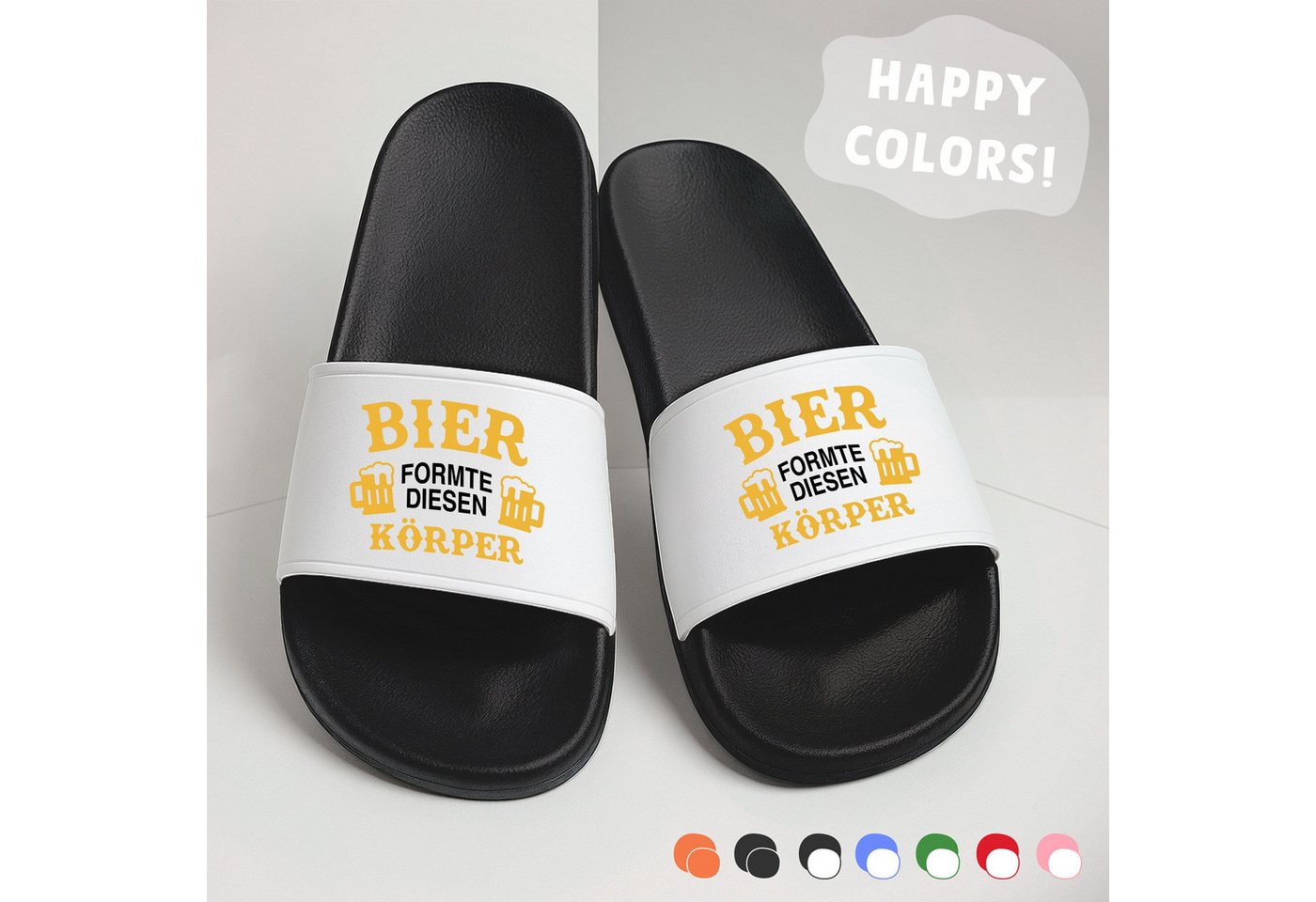 MoonWorks Lustige Badelatschen mit Spruch für Männer Unisex Witzige Schlappen Badesandale Bild 2
