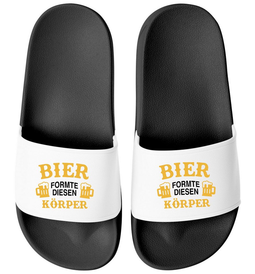 MoonWorks Lustige Badelatschen mit Spruch für Männer Unisex Witzige Schlappen Badesandale Bild 5