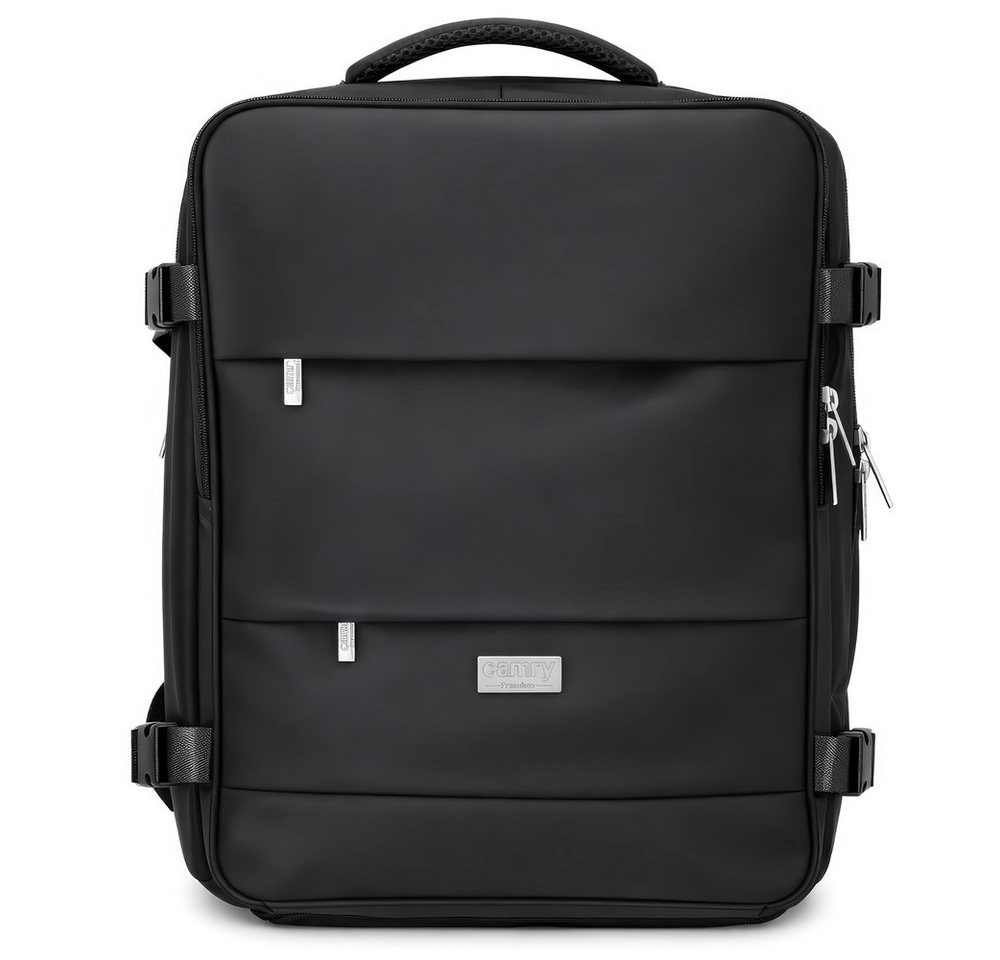 Camry Reiserucksack CR 6880b Handgepäck 24 L, Rucksack mit Laptopfach bis 17 Zoll, Schuhfach, Nassfach, RFID-Fach, Business, Sport, Reise, schwarz Bild 2