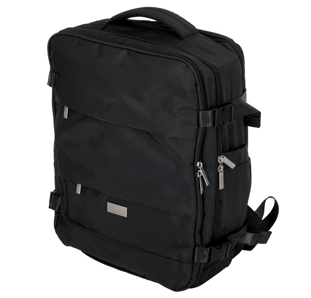 Camry Reiserucksack CR 6880b Handgepäck 24 L, Rucksack mit Laptopfach bis 17 Zoll, Schuhfach, Nassfach, RFID-Fach, Business, Sport, Reise, schwarz Bild 4