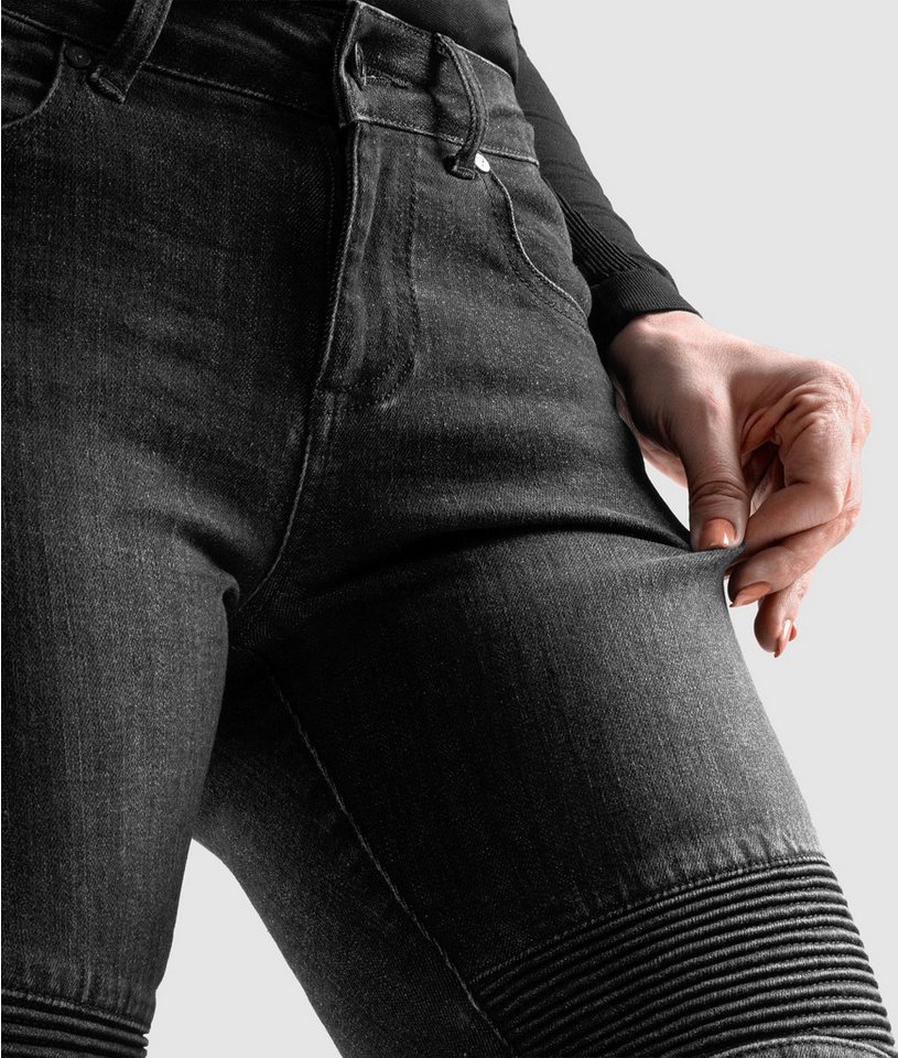 Rebelhorn Motorradhose Agness 2 Damen Motorrad Jeans Verbindungsreißverschluss,Hüftprotektoren enthalten,Knieprotektor Bild 5