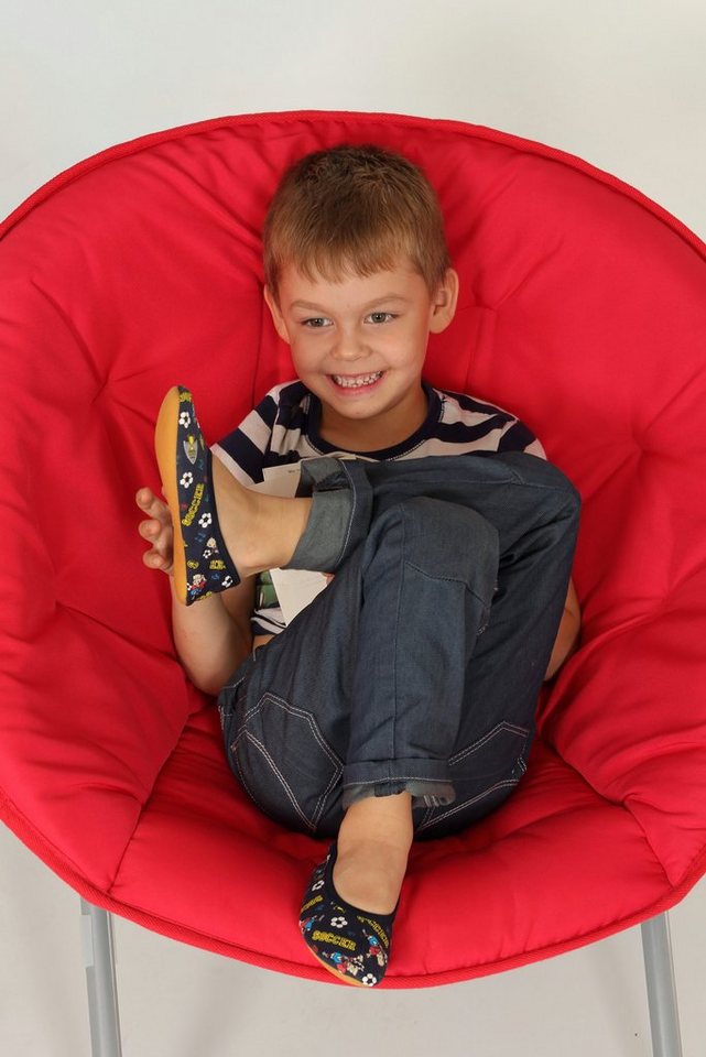 Beck Schläppchen Soccer Gymnastikschuh (mit rutschfester Gummisohle) aus Naturkautschuk, atmungsaktive Baumwolle Bild 3