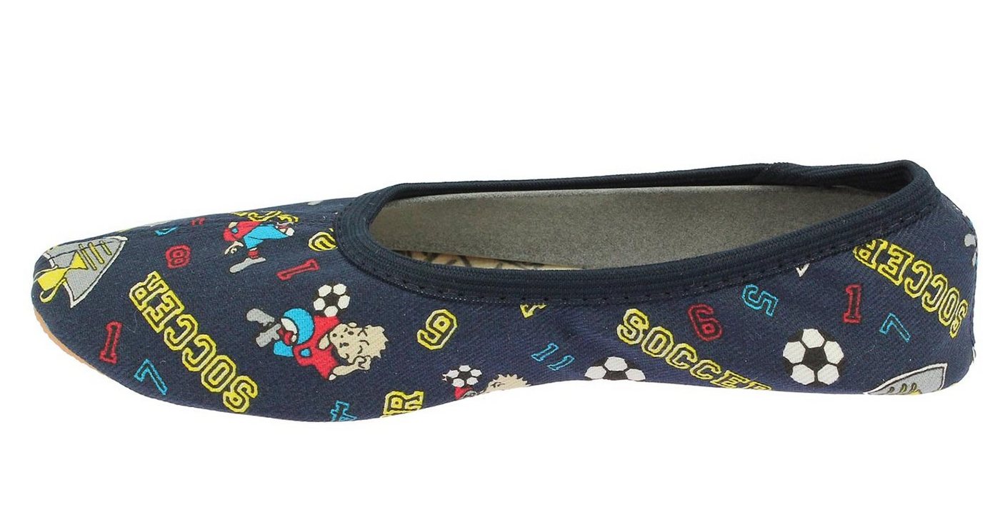 Beck Schläppchen Soccer Gymnastikschuh (mit rutschfester Gummisohle) aus Naturkautschuk, atmungsaktive Baumwolle Bild 5