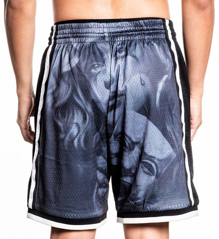 Sullen Clothing Trainingsshorts Clowning Mesh Basketball Tattoo Maske Kurze Hose